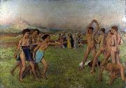 Edgar Degas Young Spartans exercising oil painting